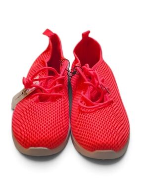 Women's Breathable Mesh Sneakers - Bright Red